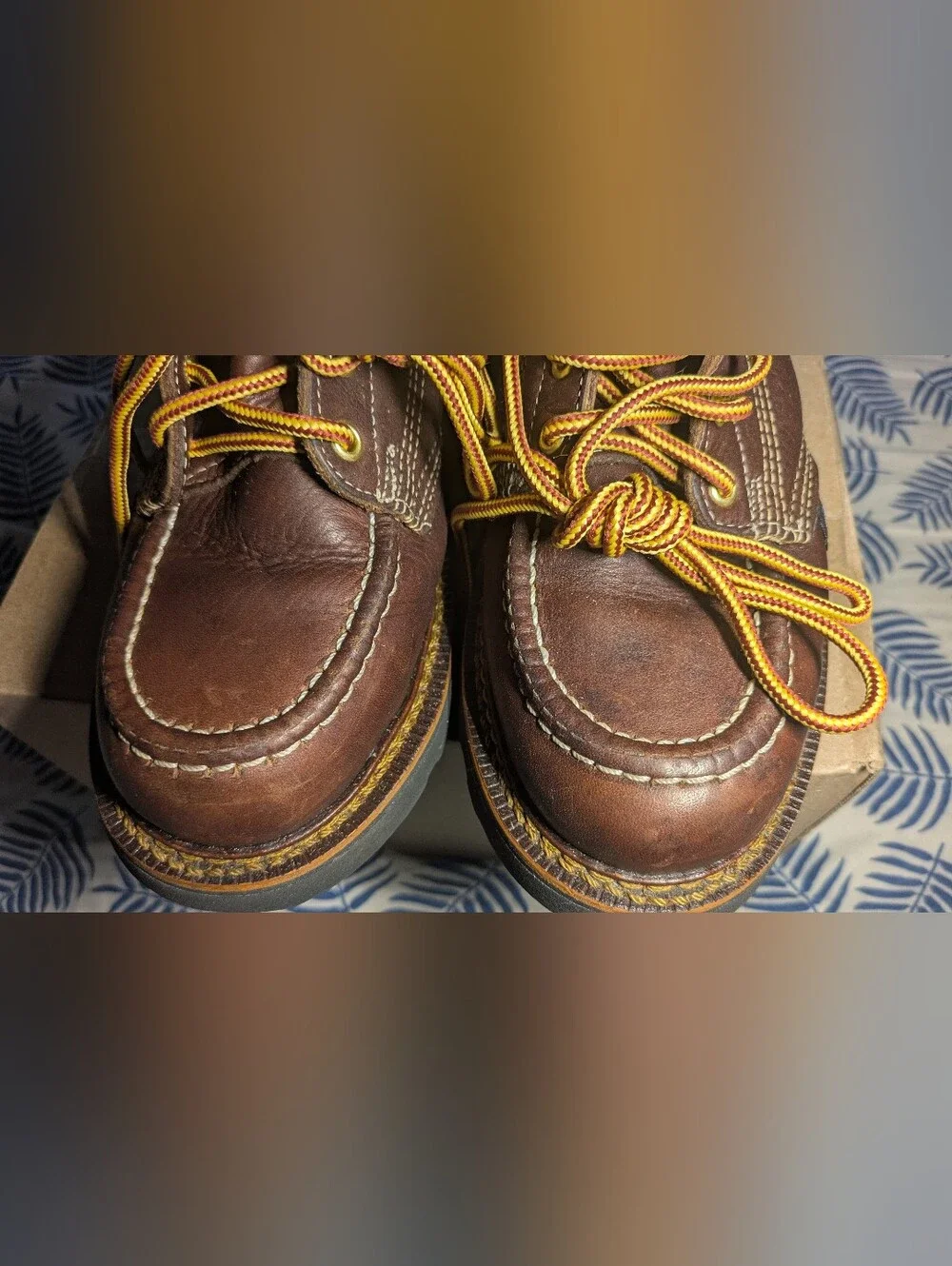 Thorogood Men's Brown Leather Moc Toe Work Boots Size 6D